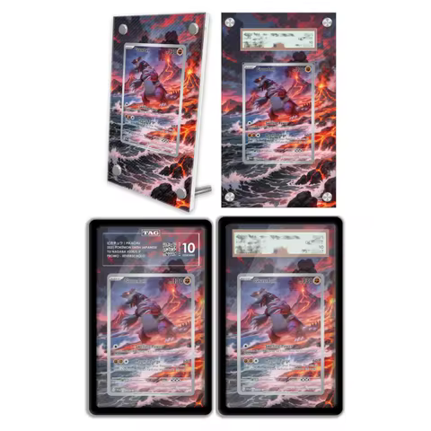 Anime Art Display for Pokemon Groudon Paradox Rift Anime Games Expand Art Acrylic Protective Case Ke