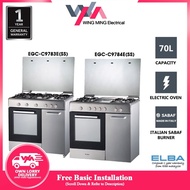 [Free Installation within Klang Valley Area] Elba Gas Cooker 3 Burner EGC-C9783E(SS) / 4 Burner EGC-