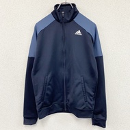 adidas運動外套/球衣，海軍藍，M碼，古著。