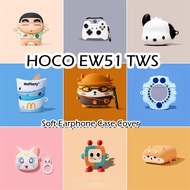 【imamura】For HOCO EW51 TWS Case Anti drop and wear-resistant cartoon Soft Silicone Earphone Case Cas