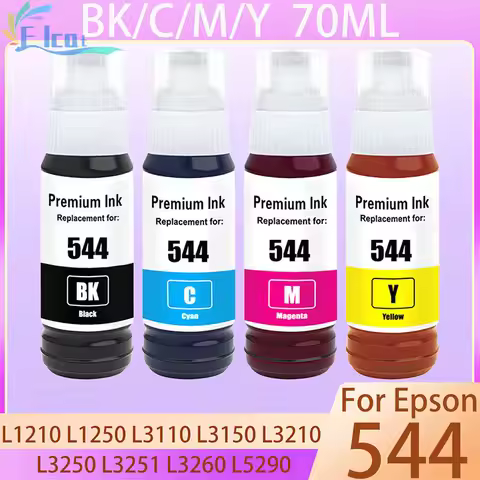 544 Ink Bottle Refill Kit Fit T544 544 Dye Ink For Epson EcoTank L3150 L3110 L3100 L3210 L3250 L1110
