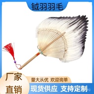 Wholesale White Children's Fan Performance Fan Feather Pigeon Feather Fan Kongming Fan Feather In St