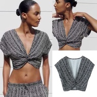 Black Geomatric Crop Top 75936 (TZ)