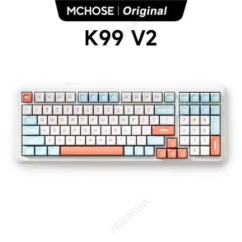 MCHOSE K99 V2 Mechanical Keyboard HotSwap 98 Layout 8000mAh RGB Tri-Mode Wireless Bluetooth 2.4G Gas