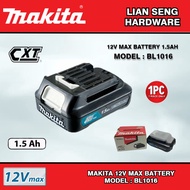 MAKITA 12V MAX 1.5AH BATTERY -  MODEL : BL1016 (197393-5)