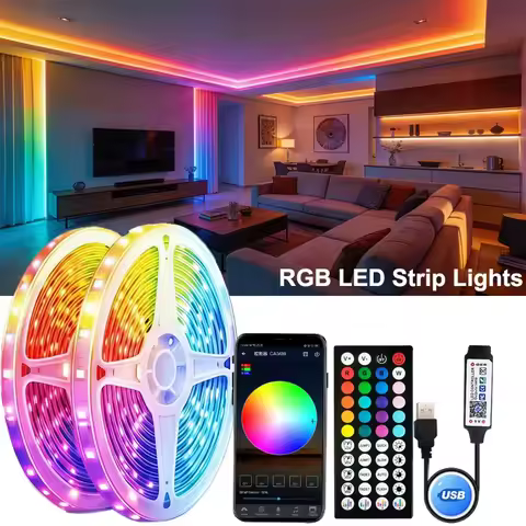 USB Led Strip Lights 5V Light Strips with 44Keys Remote 5050 5V USB RGB Color Changing Lights LED St