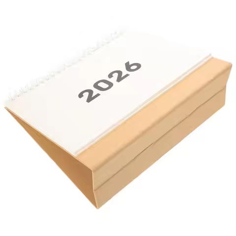 1Set Minimalist Desk Calendar 2025-2026 October to December 18 Months Standing Monthly Planner for O
