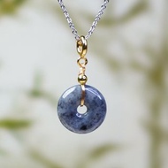 飄烏雞翡翠平安扣吊飾 14K包金 | 天然緬甸A貨翡翠 | 送禮