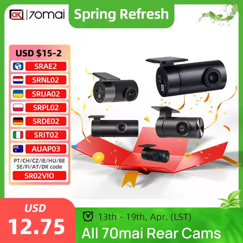 70mai Rear Cam RC06 RC11 RC12 RC14 RC22 RC24 RC41 Interior Cam FC02 for A800S A810 A800SE A810S 70ma