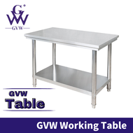 GVW Meja Stainless Steel Working Table Meja Dapur Dining Table Set Meja Makan Stainless Steel Kitchen Table