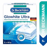 Dr Beckmann Glowhite Ultra Whitener Powder / Anti-Grey Laundry Booster, 5x40g