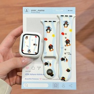 Pingu Penguin Suitable for iwatch Watch Strap New Style s11 Silicone Cute s10 Apple applewatch9/8/7 