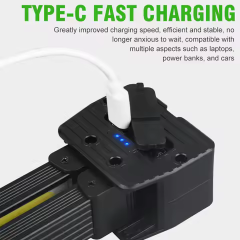 Gym Lamp for Posing Magnetic LED Flashlight with Hanging Hook Inspection Lamp 7th Gear Dimming Recha