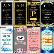 Bunting Majlis 2x5ft - Penunjuk Arah 1x1.5ft