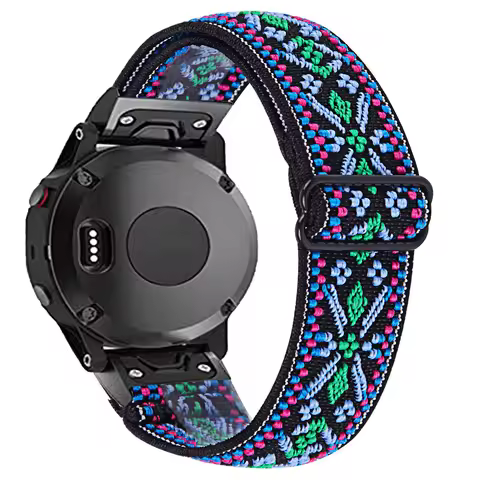 20mm New Elastic Braided Band For Garmin Fenix 8 43mm 7s 6s Pro 5s Plus Sports Nylon Watch Bracelet 