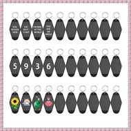 (WBNC) 30 Pack Motel Keychain Blank Vintage Key Tag Label Vintage Hotel Keychain Sublimation Decorat