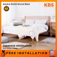 (FREE Installation+Shipping) KBS Asuka SOLID WOOD Bed Frame / Muji Style Furniture /Japanese minimal
