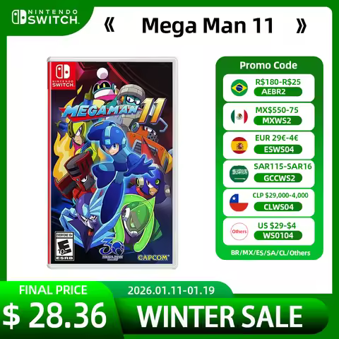 Nintendo Switch Game Card - Mega Man 11 - Action for Switch OLED Game Deals Support TV Tabletop Palm