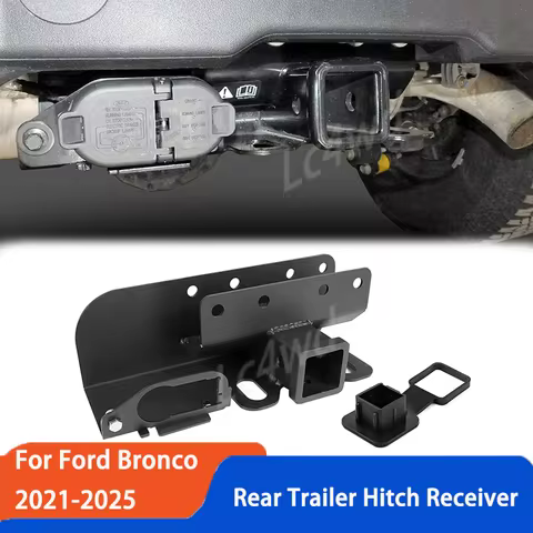 LC4WD 4x4 Exterior Accessories 2 Inch Rear Bumper Tow Trailer Hitch Receiver For Ford Bronco 2/4 Doo