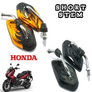 HONDA Beat FI - New Motorcycle Side Mirror Flame | Chrome Stem | SHORT STEM | Accessories ( 1 pair)