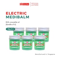 Fei Fah Electric Medibalm 30g x 6 (with Crocodile Oil) for Body Ache Pain Relief