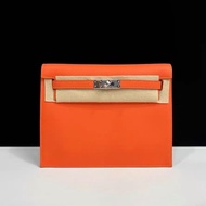 門市現貨 Hermès Kelly danse 橙色K stamp手拿包 橙色