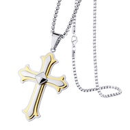 555jewelry จี้พร้อมสร้อยคอ สแตนเลสสตีล แท้ สร้อยคอแฟชั่นรูปไม้กางเขน ดีไซน์เท่ สวย ไม่เหมือนใคร รุ่น