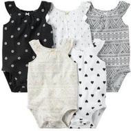 美國 卡特 Carter's 夏裝 寶寶 嬰幼兒 純棉 短袖 包屁衣 超划算 五件組