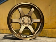 New Car Sport Rim THAILAND RAYS TE37 Wheels 15x7J 4x114.3 ET35 Satin Bronze with Milling Word - READ