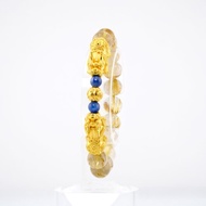 寶麗金珠寶-黃金貔貅鈦晶造型手鍊