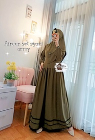 Aireen set hijab syari Athata by dzee / gamis dewasa bahan ity crepe premium