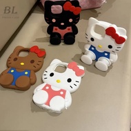 Three-Dimensional Bracket Silicone Seated Cat Skin Color Suitable For iPhone 16 15 14 13 Pro Max i15
