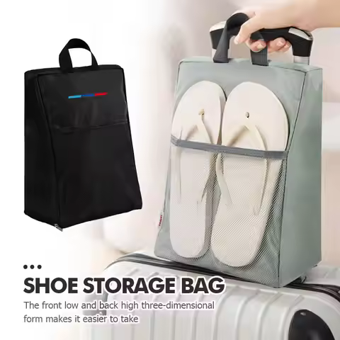 Car Logo Foldable Portable Travel Waterproof Zipper Shoe Storage Bag For BMW E91 E92 E93 E60 F10 F30