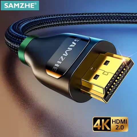 SAMZHE 4K HDMI Cable 2.0 Gold Plated High Speed Braided Cord-4K 60Hz 1080P 3D Cable HDMI-compatible 