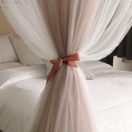 🚢Double LayerUType Rail Mosquito Net Thickened Aluminum Alloy Bracket French Princess Style Bed Curtain1.2mFishing Rod H