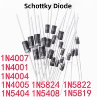 Original 1N4007 IN4001 1N4004 1N4005 1N5404 1N5408 1N5819 1N5822 1N5824 Rectifier Diode Schottky dio