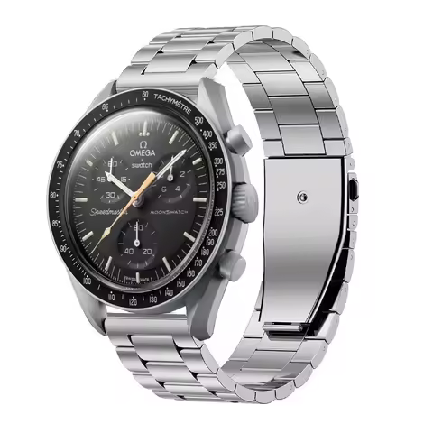 20mm Stianless Steel Strap For Omega X Swatch Joint MoonSwatch Metal Folding Buckle Wirstband Bracel