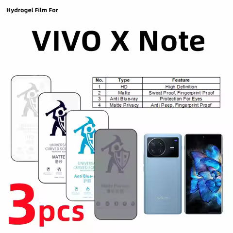 3pcs HD Hydrogel Film For VIVO X Note Matte Screen Protector For VIVO X Note 5G Eye Care Anti Spy Pr