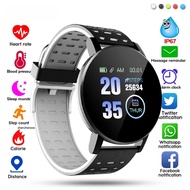 119 Plus Smart Watch Men Women Heart Rate Fitness Tracker Bracelet Waterproof Round Sport Smartwatch Smart Clock For Android IOS