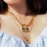 APM Monaco Meteor Lock Hexagram Couple Necklace Niche Design Light Luxury High-End Necklace Jewelry