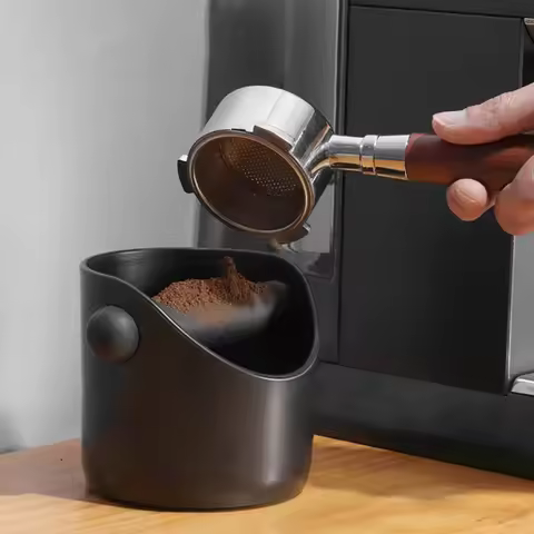 Coffee Knock Box Espresso Grounds Container Anti Slip Dump Bin Barista Accessories Cafe Grind Tools 