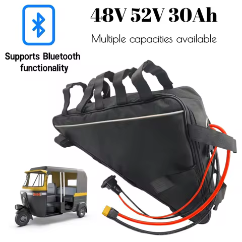 30AH Lithium Ion Triangle Battery 48v 52V 30ah Li Ion Batteria 18650 With BMS For Camping Equip,Two-