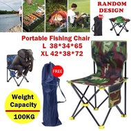 Outdoor Camping Stool Fishing Chairs Portable Camping Chair Kerusi Lipat