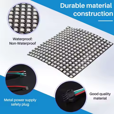【SURPISE】4X WS2812 RGB LED Matrix Panel Individually Addressable Flexible For Video Display, DC5V (1