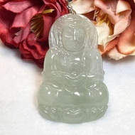 多寶晶石/天然翡翠A貨/正裝觀音/冰種觀音/大觀音牌/男生觀音