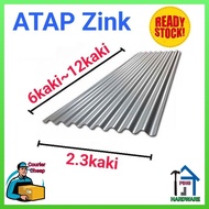 Atap Zink (12feet~4feet) / Bumbung Rumah / Zink Putih (MD)