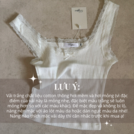 Bella Top | Áo Hai Dây Bản To Cotton Viền Ren Mềm Mại Áo Ba Lỗ Thoáng Mát Quyến Rũ Pepper Clothing