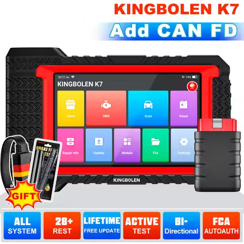 KINGBOLEN K7 OBD2 Scanner Bluetooth 2025 Bidirectional Scan Tool with Lifetime Update ECU Code 31+ R