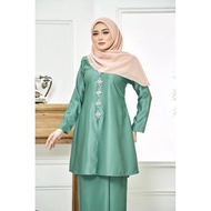 BAJU KURUNG MODEN PLUS SIZE KURUNG DUSTY GREEN BAJU BRIDESMAID KURUNG KEDAH SEDONDON LTT BAJU RAYA 2