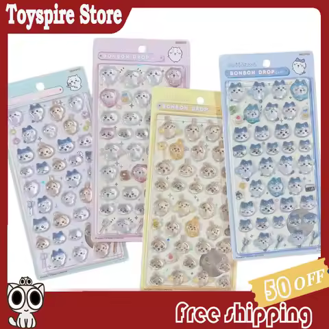 Chikawa 3d Crystal Jelly Stickers Cute Chikawa Usagi Hachiware Decals For Phone Case Tablet Deco Abl